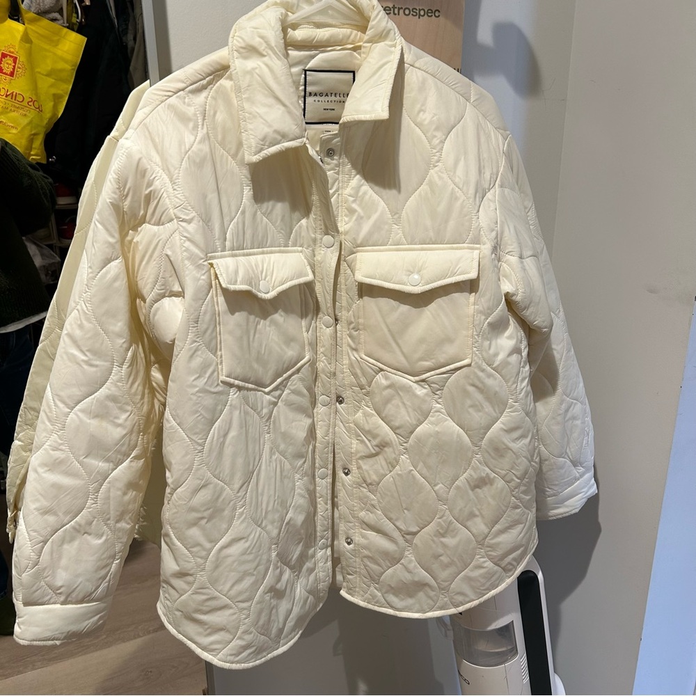 Chic Cream Quilted Puffer Jacket